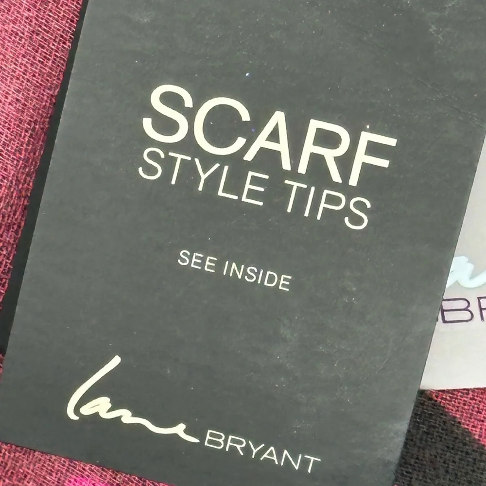 Lane Bryant Scarf‎ Shawl Fuchsia Gray Black NWT